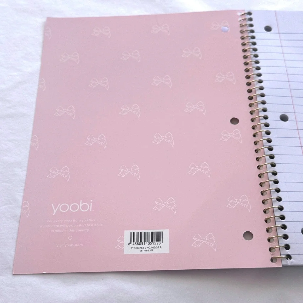 LoveShackFancy x Target Spiral Notebook Floral Wide Ruled Purple Pink